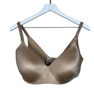 Soma Womens Vanishing Back Wireless Bra Size 38D Tan Neutral Adjustable Straps